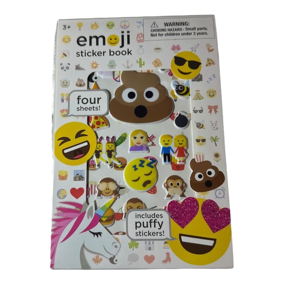 Innovative Designs Emoji Sticker Book Includes Puffy Stickers - Picture 1 of 7